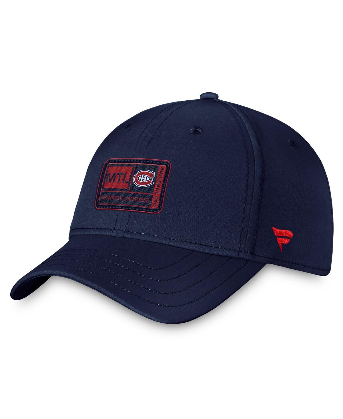 Shop Fanatics Men's  Navy Montreal Canadiens Authentic Pro Training Camp Flex Hat