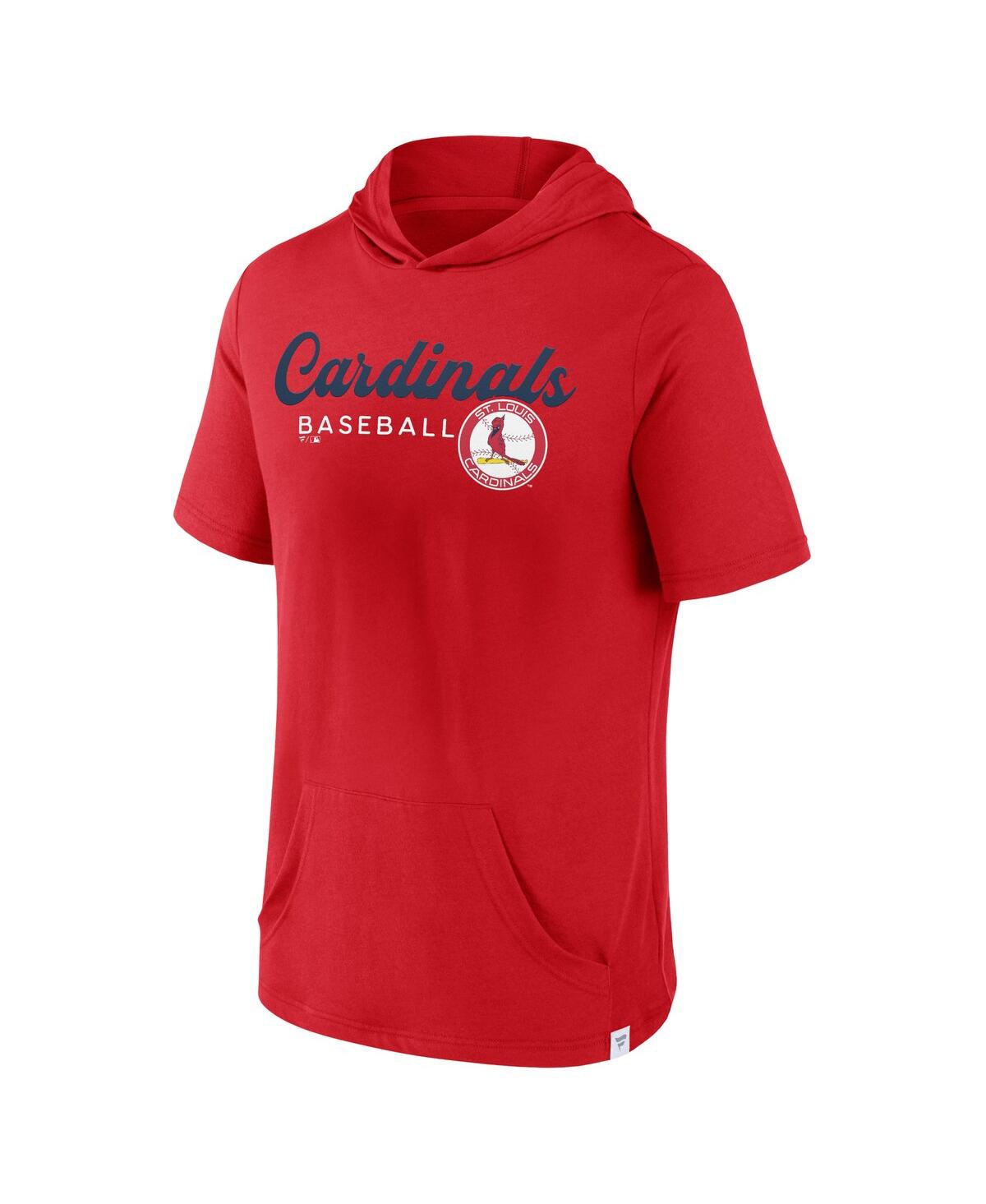 Fanatics Branded Red St. Louis Cardinals Offensive Strategy Short Sleeve Pullover Hoodie In Red