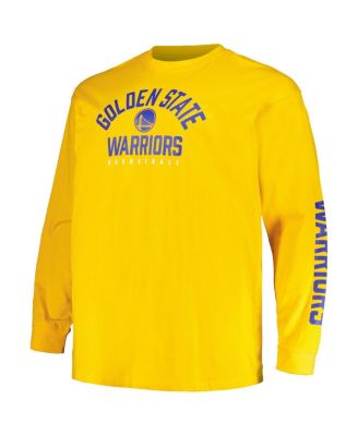 Men's Royal, Gold Golden State Warriors Big and Tall Short Sleeve and Long Sleeve T-shirt Set
