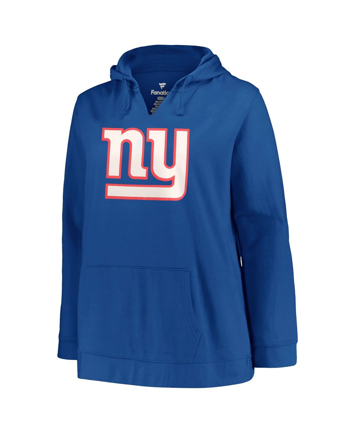 Profile Women's  Saquon Barkley Royal New York Giants Plus Size Player Name And Number Pullover Hoodi In Royal