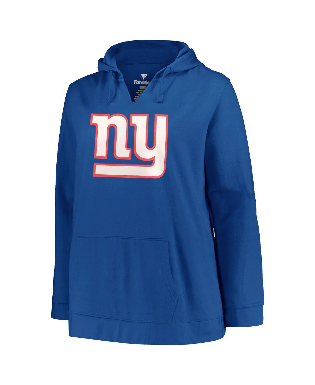 Shop Profile Women's  Saquon Barkley Royal New York Giants Plus Size Player Name And Number Pullover Hoodi