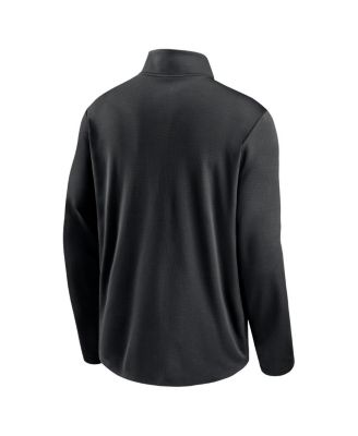 Men's Black Colorado Rockies Agility Pacer Lightweight Performance Half-Zip Top