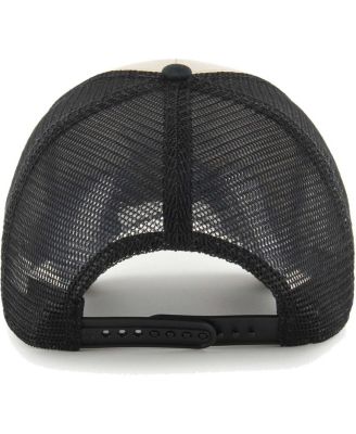 Men's Cream Distressed Las Vegas Raiders Breakout MVP Trucker Adjustable Hat