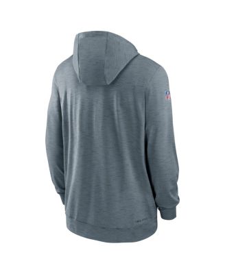 Men's Heather Gray San Francisco 49ers Sideline Team Pop Full-Zip Hoodie Jacket