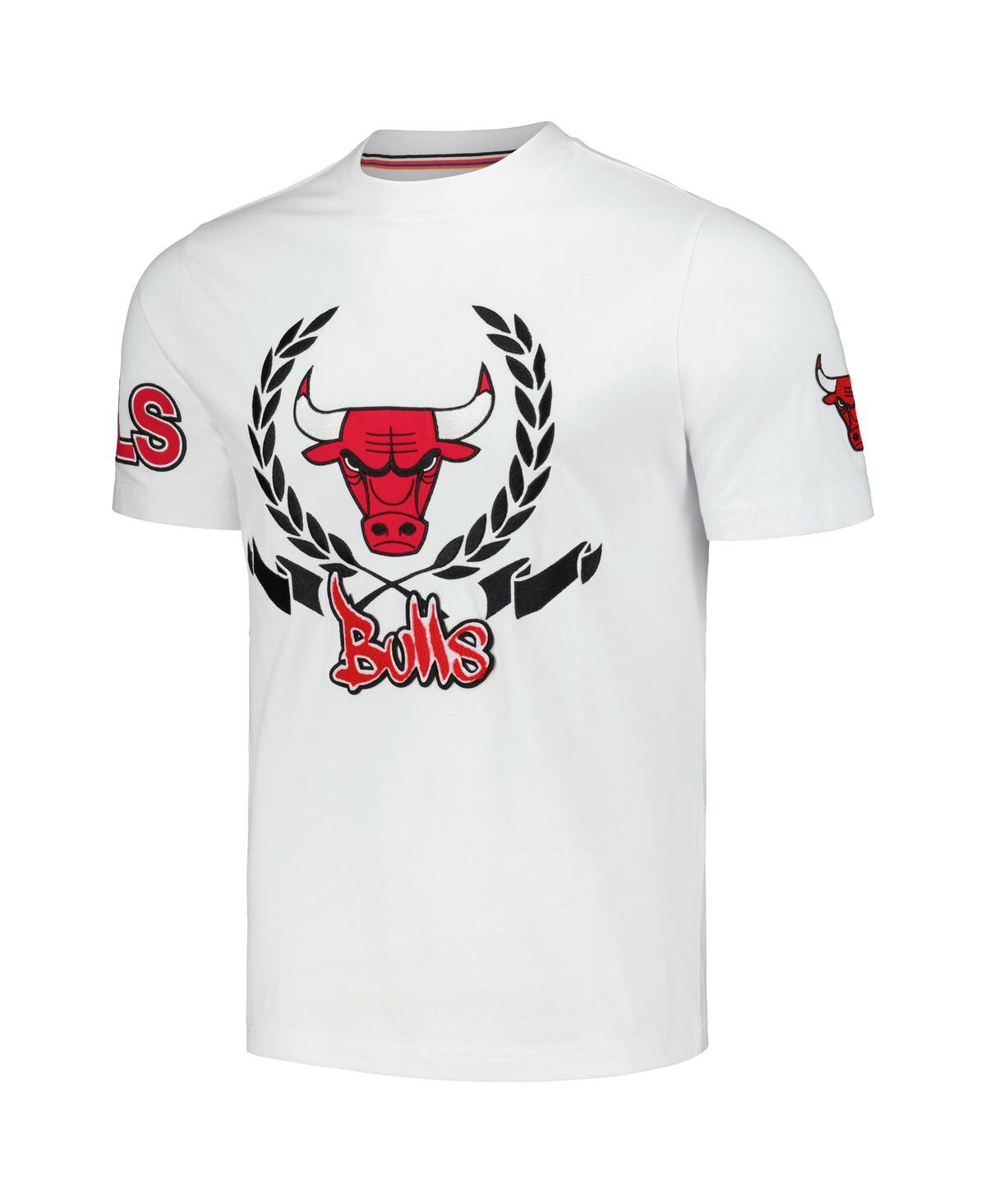 Shop Fisll Men's And Women's  White Chicago Bulls Heritage Crest T-shirt