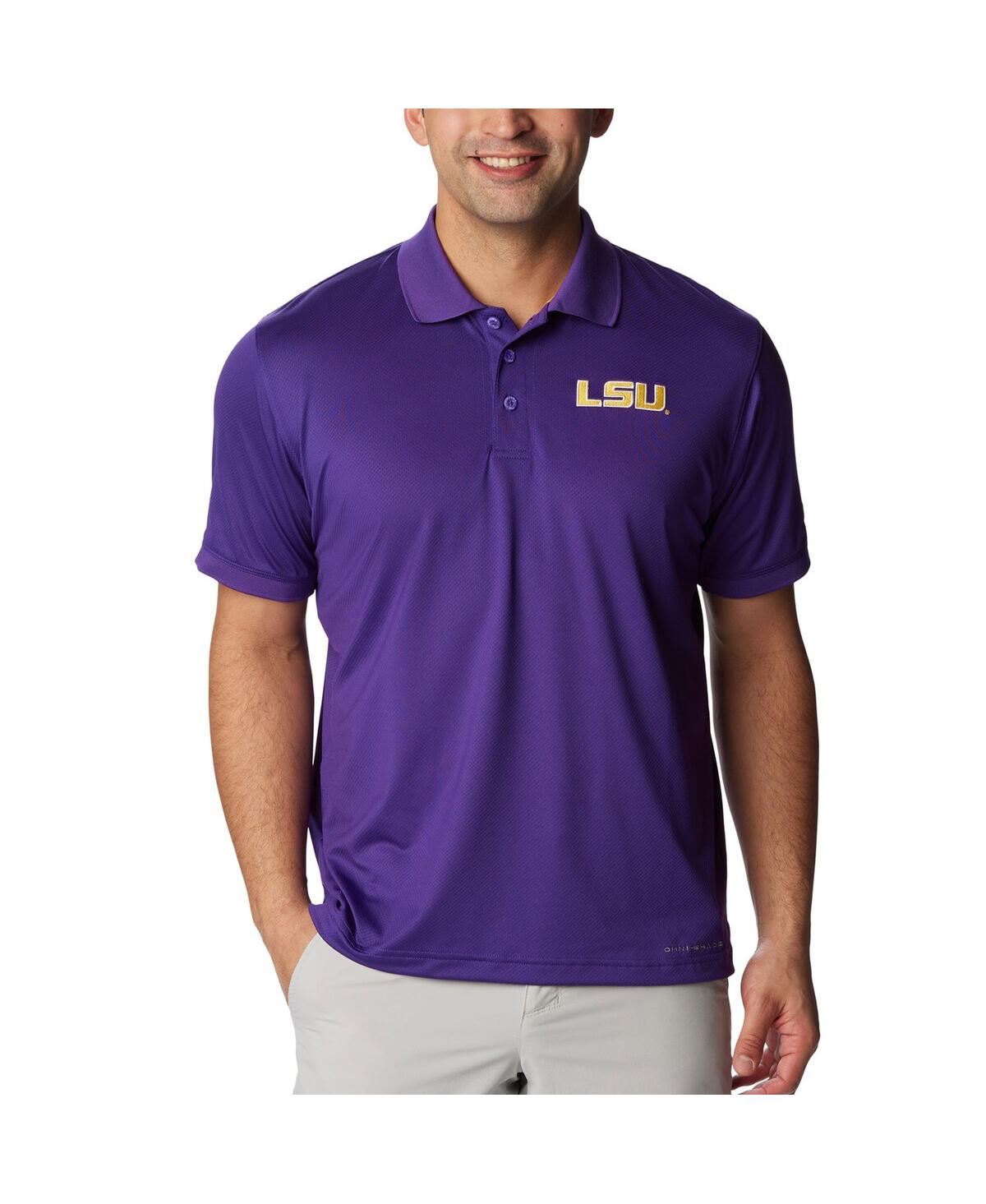Shop Columbia Men's  Purple Lsu Tigers Pfg Tamiami Omni-shade Polo Shirt