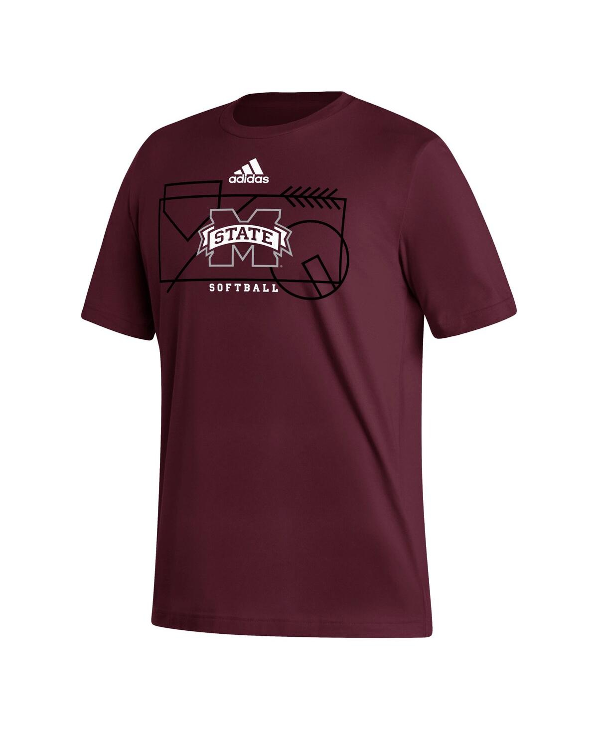 Shop Adidas Originals Men's Adidas Maroon Mississippi State Bulldogs Locker Lines Softball Fresh T-shirt