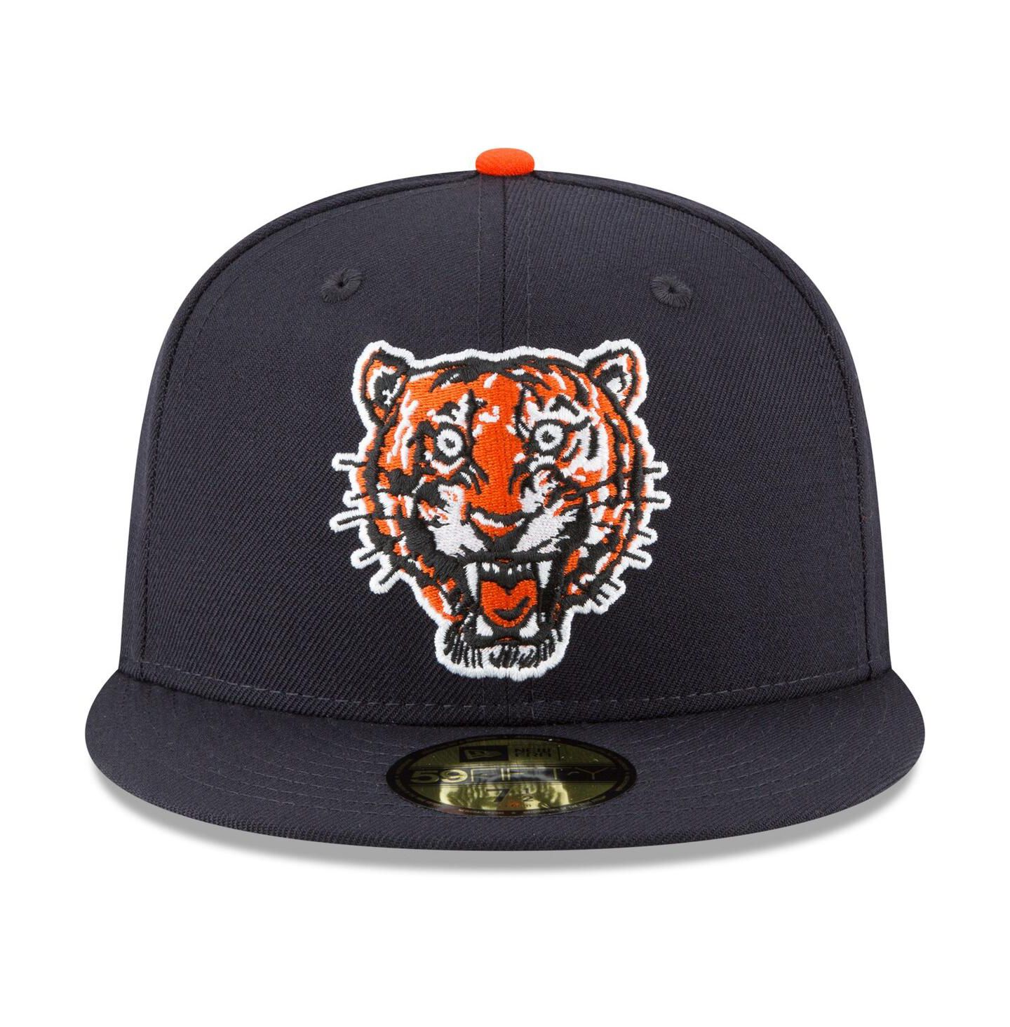 Мужская кепка New Era Navy Detroit Tigers Cooperstown Collection Wool 59FIFTY Fitted Hat — фото 4