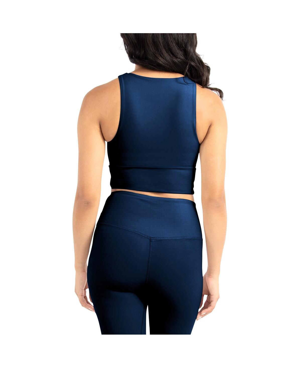 Shop Kadi Brand Women's  Navy Auburn Tigers Buttery Soft Midi Bra And Leggings Set