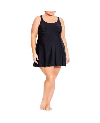 Women s Plus Size Empire Swim Dress Macy s