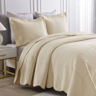 3 PCS 100% Cotton Oversized Bedspread Set Lightweight Quilt Set TG - King