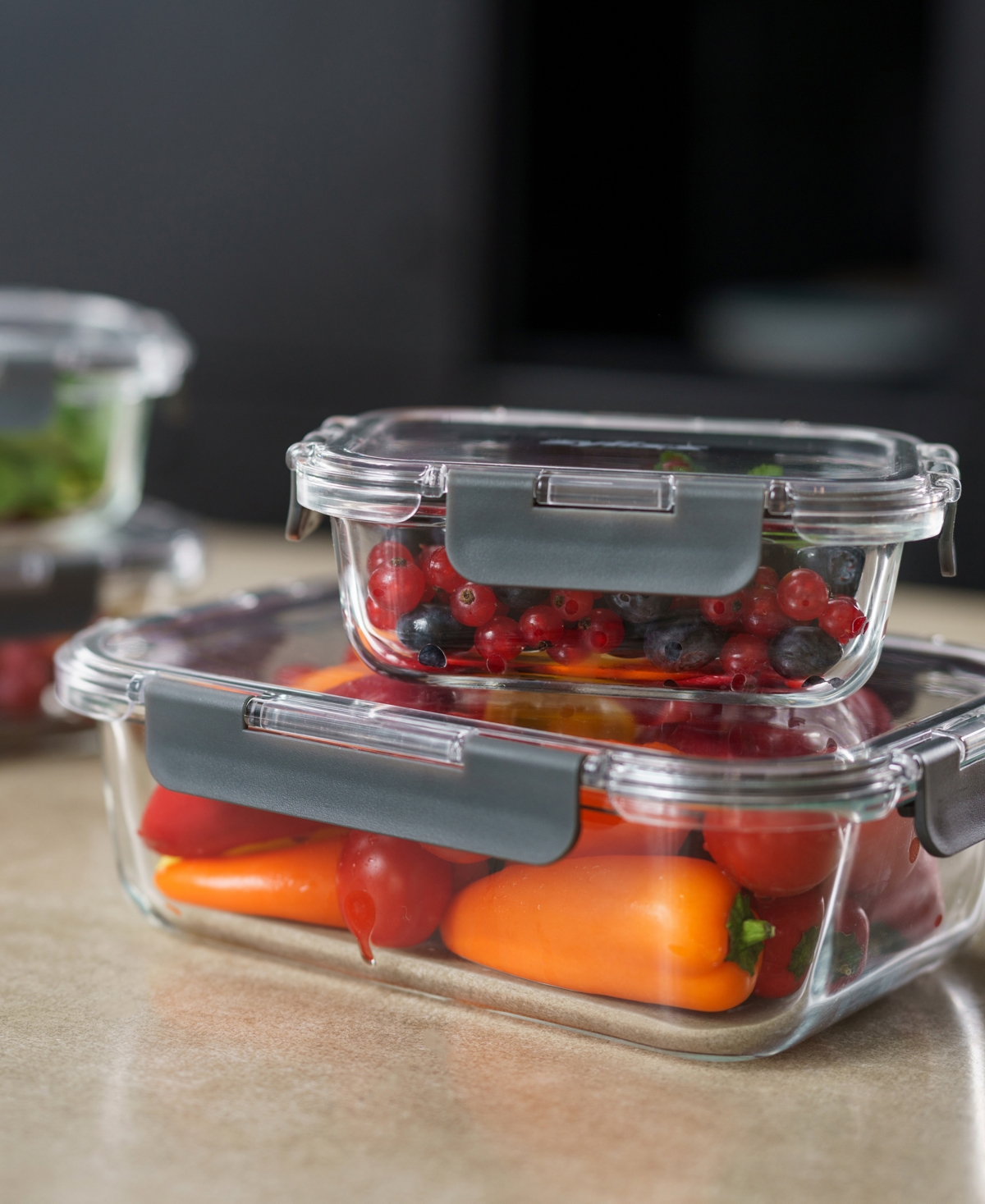 ZYLISS SET OF 8 GLASS STORAGE CONTAINER 