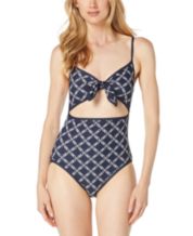 Float Your Boat Pink Multi Floral Square Neck One-Piece Swimsuit