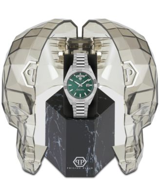 Men's Date Superlative Stainless Steel Bracelet Watch 42mm