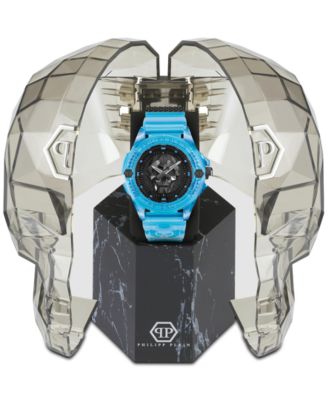 Unisex The Skull Scuba Duba Blue Silicone Strap Watch 44mm