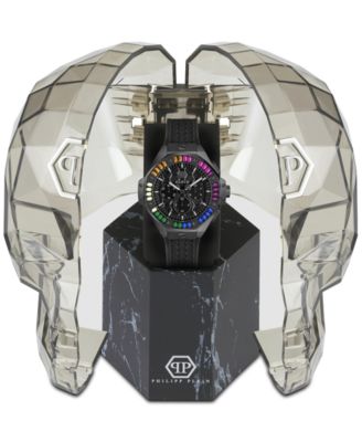 Unisex Chronograph Black Silicone Strap Watch 42mm