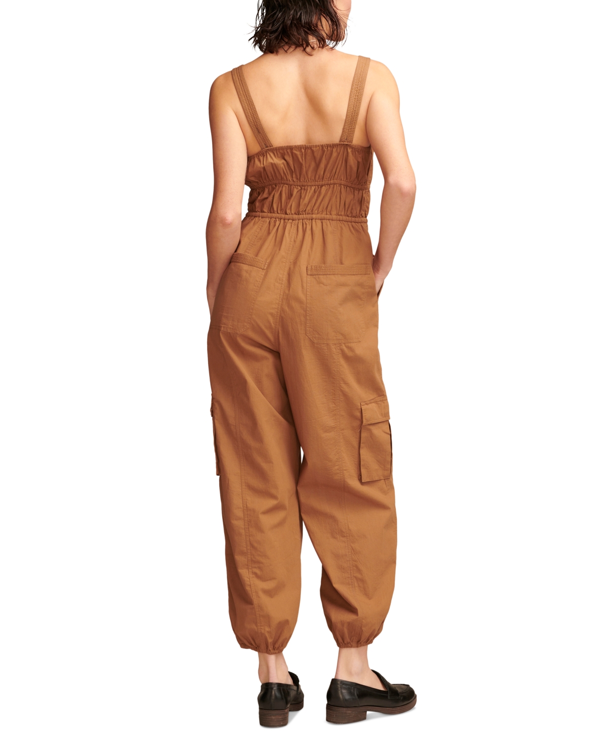 Lucky Brand Women's Cotton Cargo-Pocket Jumpsuit