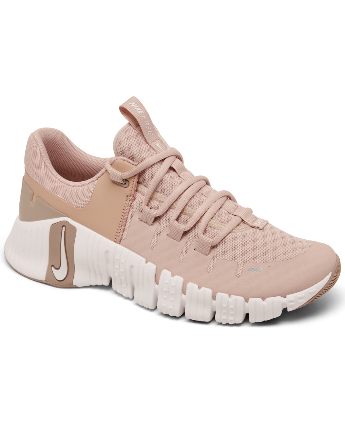 Nike Women's Free Metcon 5 Training Sneakers From Finish Line In Pink Oxford/white/diffused Taupe/gum Light Brown