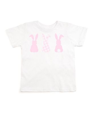 Little and Big Girls Gingham Bunny Easter Short Sleeve T-Shirt - Macy's