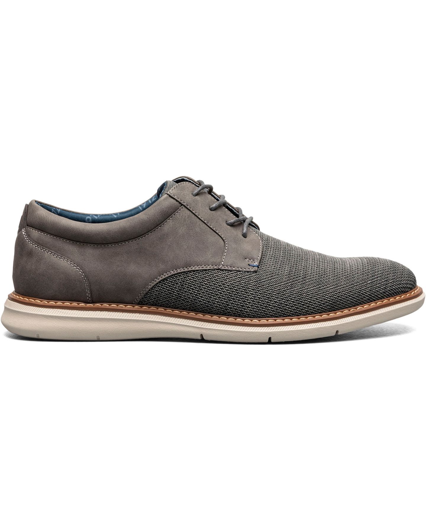 Мужские туфли Nunn Bush Chase Knit Plain Toe Oxford, цвет: Серый разноцветный — фото 2