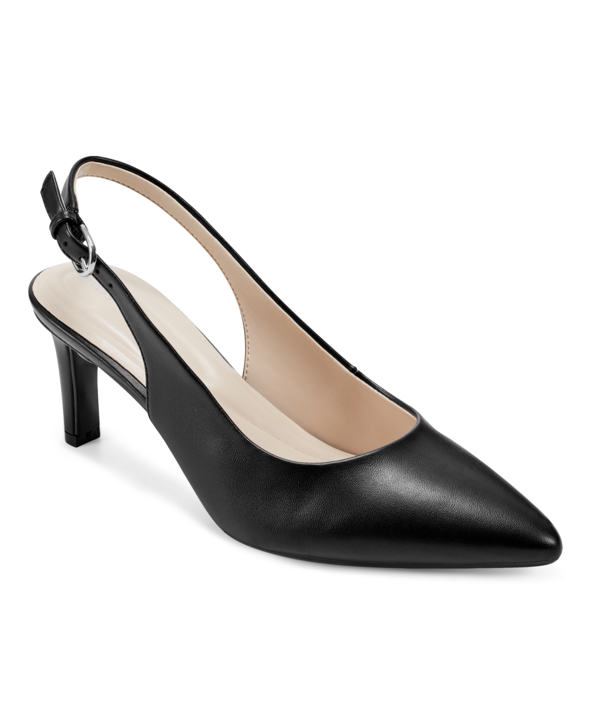Easy Spirit Women's Raveen Stiletto Heel Slingback Dress Pumps - Black - Faux Leather - PU