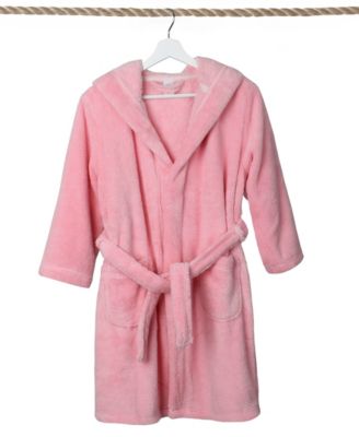 Kids Super Plush Double Brushed Hooded Polyester Bathrobe