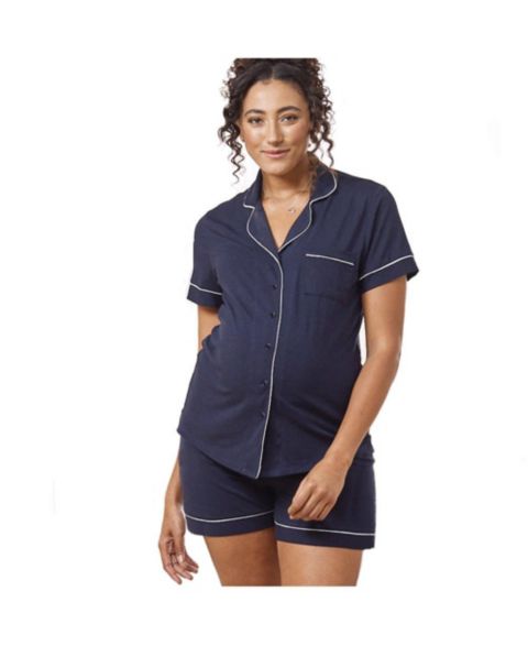 Пижама Summer, для беременных, 2 предмета — ANGEL MATERNITY, цвет: Тёмно-синий