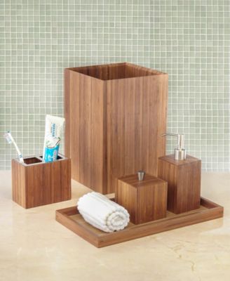 5-Piece Bamboo Bath and Vanity Set
