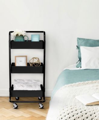 3-Tier Steel Cart with Handle