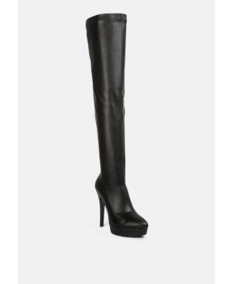confetti stretch pu high heel Over the knee boots