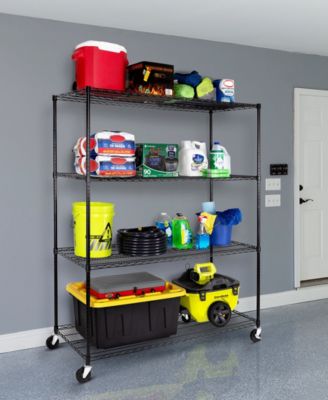 UltraDurable 4-Tier NSF Steel Wire Shelving, 60" W x 24" D x 76" H