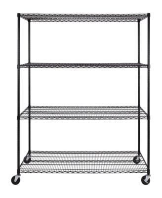 UltraDurable 4-Tier NSF Steel Wire Shelving, 60" W x 24" D x 76" H