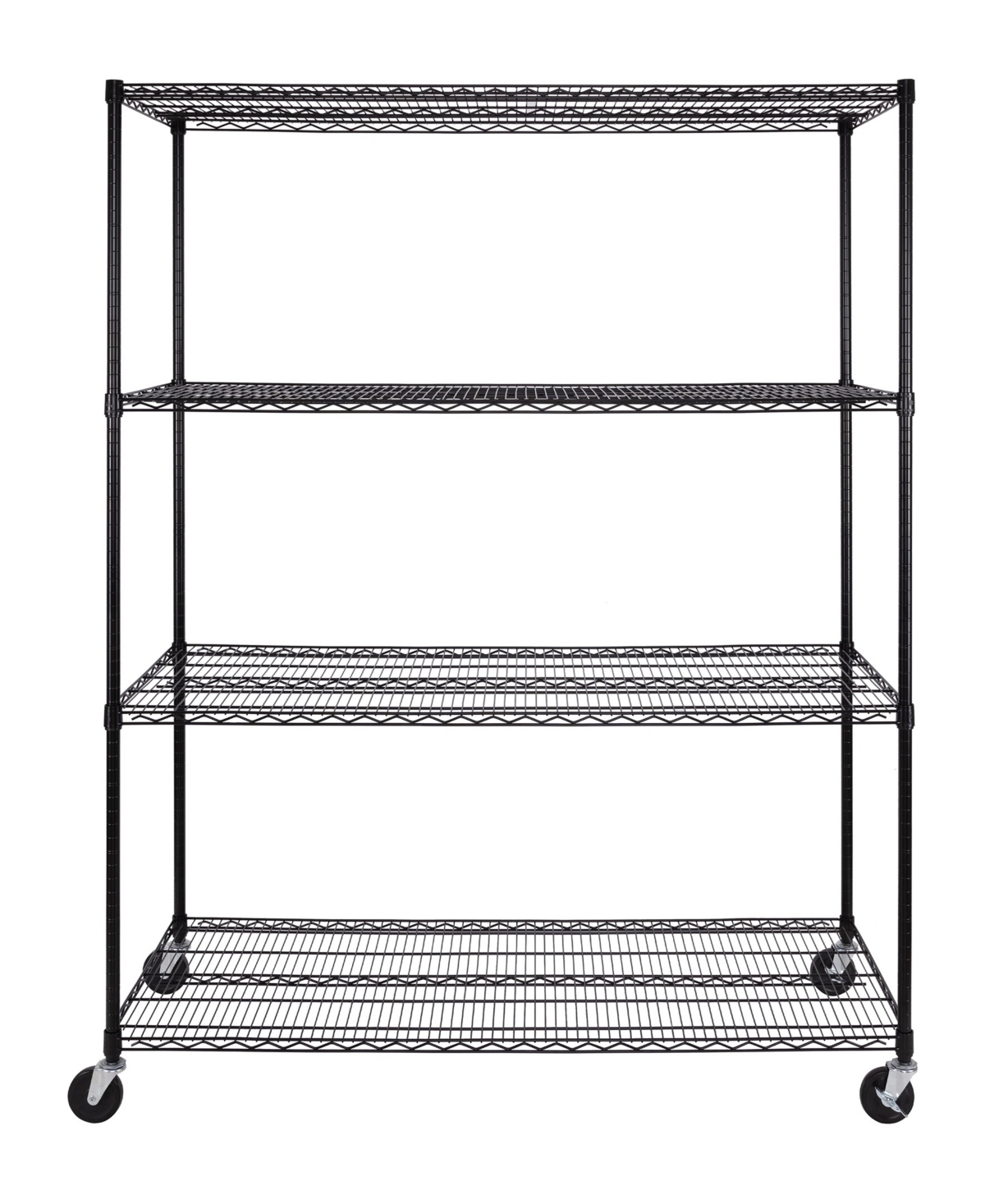 Shop Seville Classics Ultradurable 4-tier Nsf Steel Wire Shelving, 60" W X 24" D X 76" H In Black