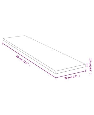 Wall Shelf 31.5"x7.9"x0.6" Bamboo
