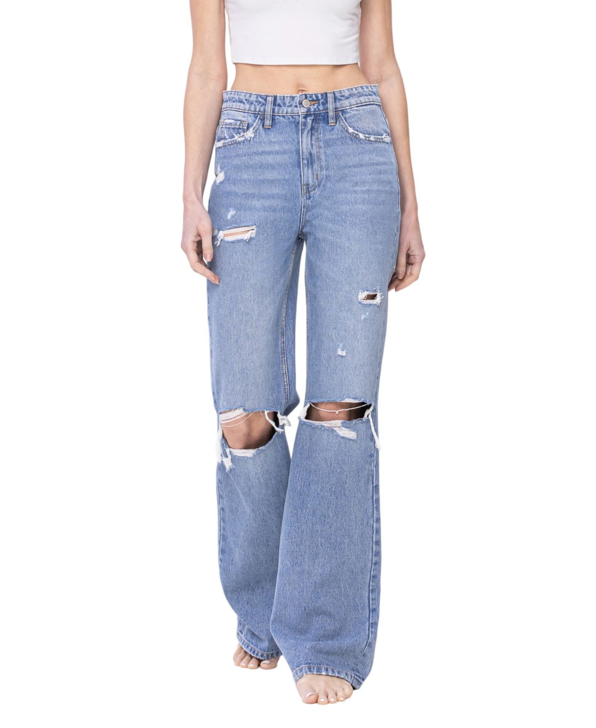 Women's Super High Rise 90'S Vintage-like Flare Jeans - Fearless blue