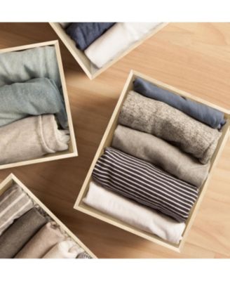 Natural Wood Bin 2 Pack