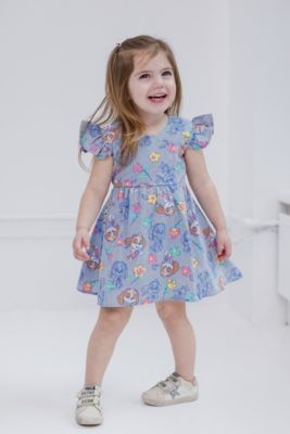 Toddler Girls Skye Floral Chambray Skater Dress Toddler|Child