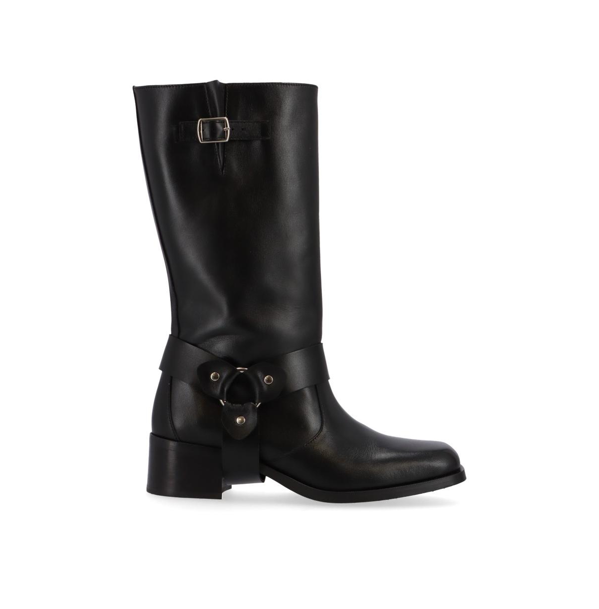 Women's Rocky Leather Boots - Black