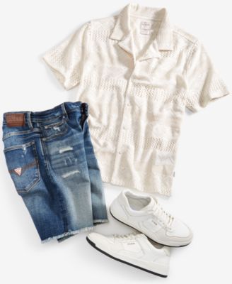 Logan Distressed 9" Denim Shorts