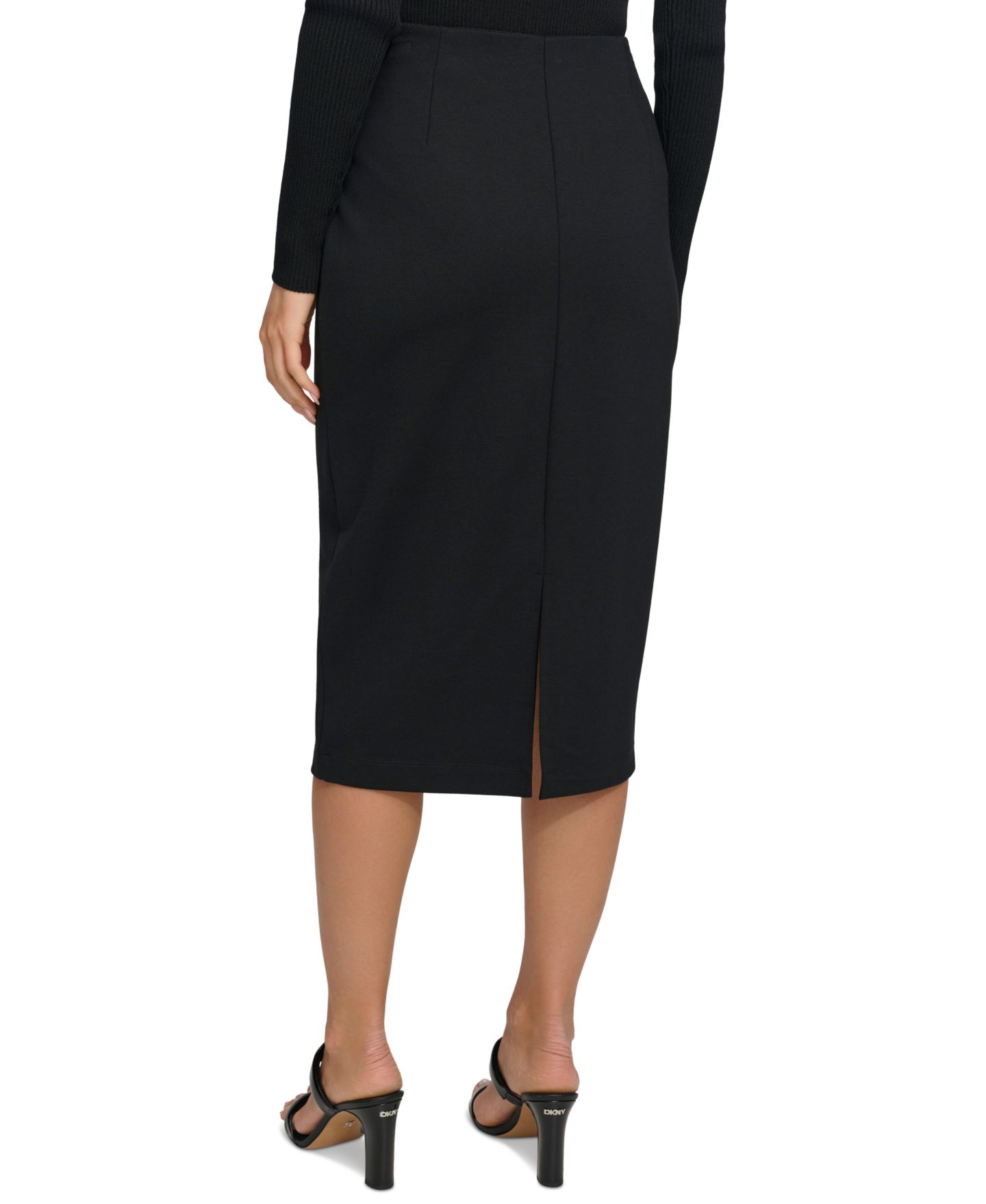 Женская юбка DKNY Pull-On Pencil, цвет: Чёрный — фото 2