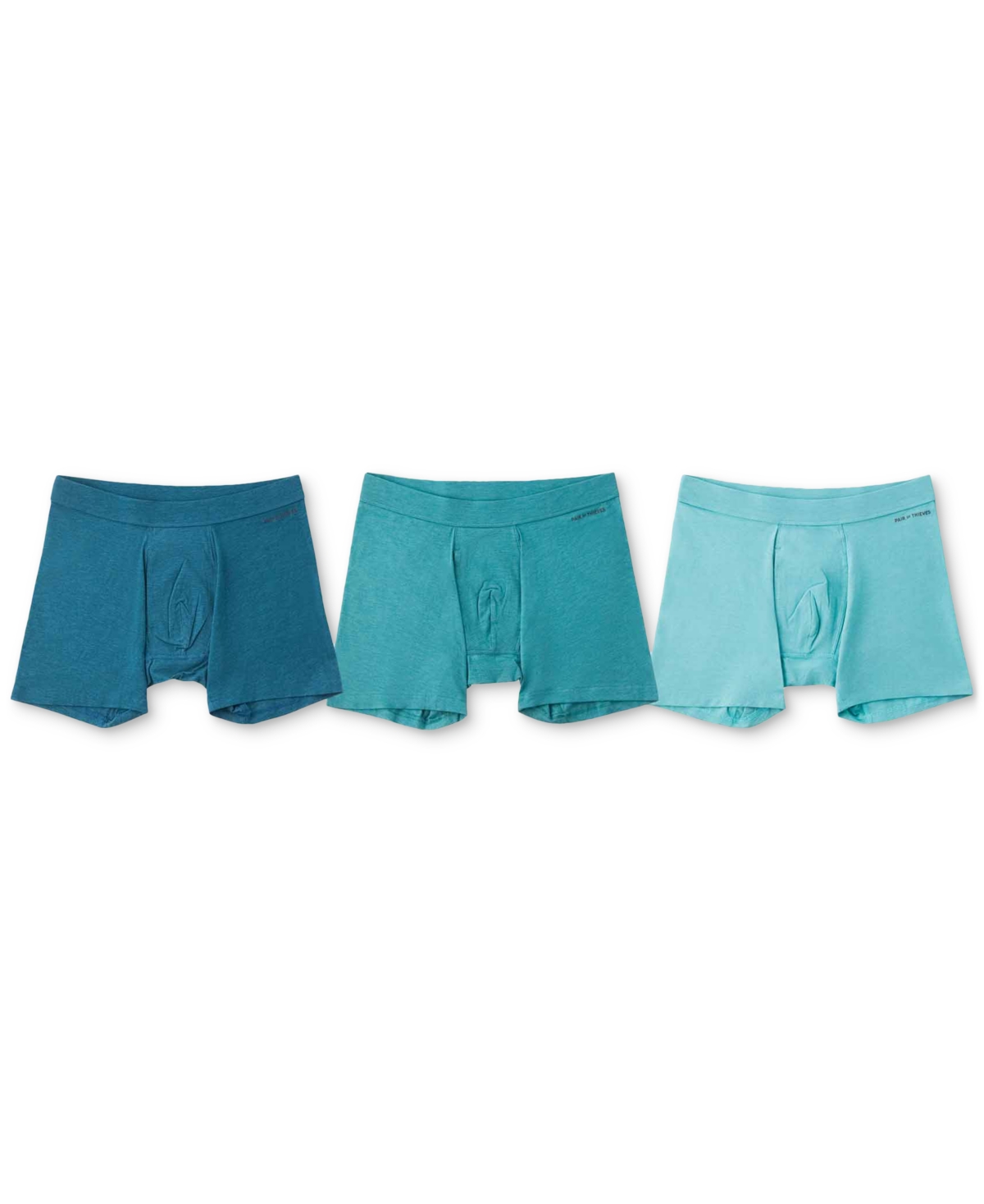 Pair Of Thieves Men's Quick Dry 3-pk. Action Blend Cotton 5" Boxer Briefs In Green