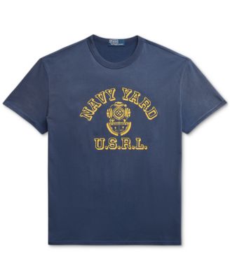 폴로 랄프로렌 Polo Ralph Lauren Mens Classic-Fit Jersey Graphic T-Shirt,Dark Cobalt
