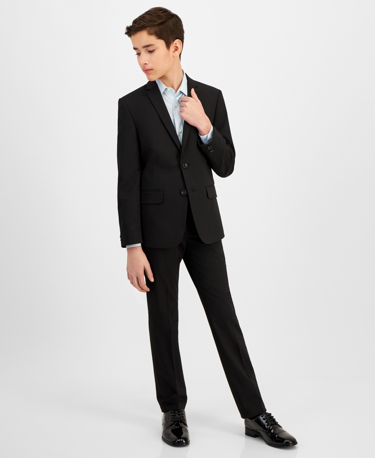 Michael Kors Kids' Big Boys Classic Fit Stretch Suit Jacket In Black