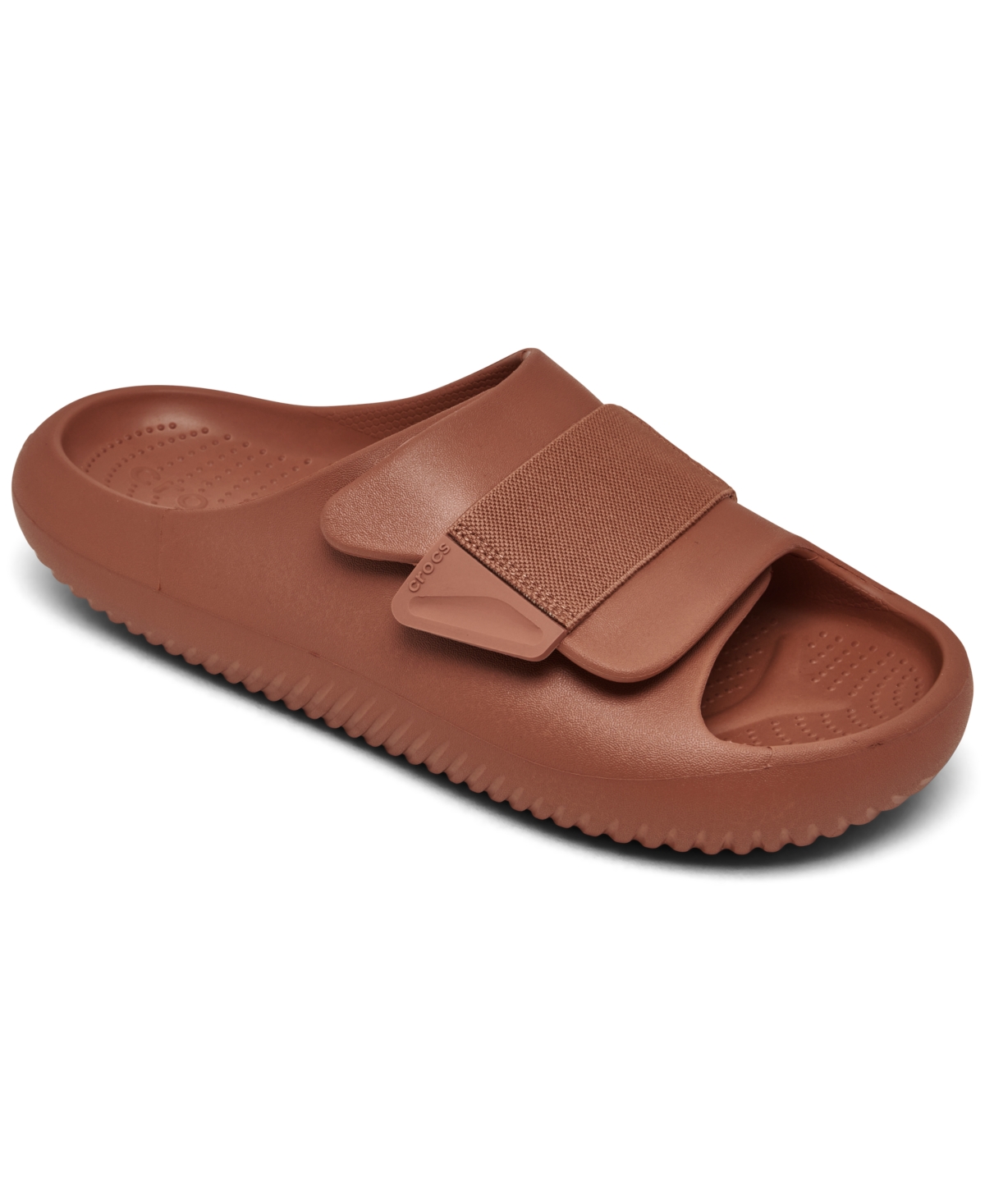 Shop Crocs Men's Mellow Luxe Recovery Slide Sandals From Finish Line In Spice