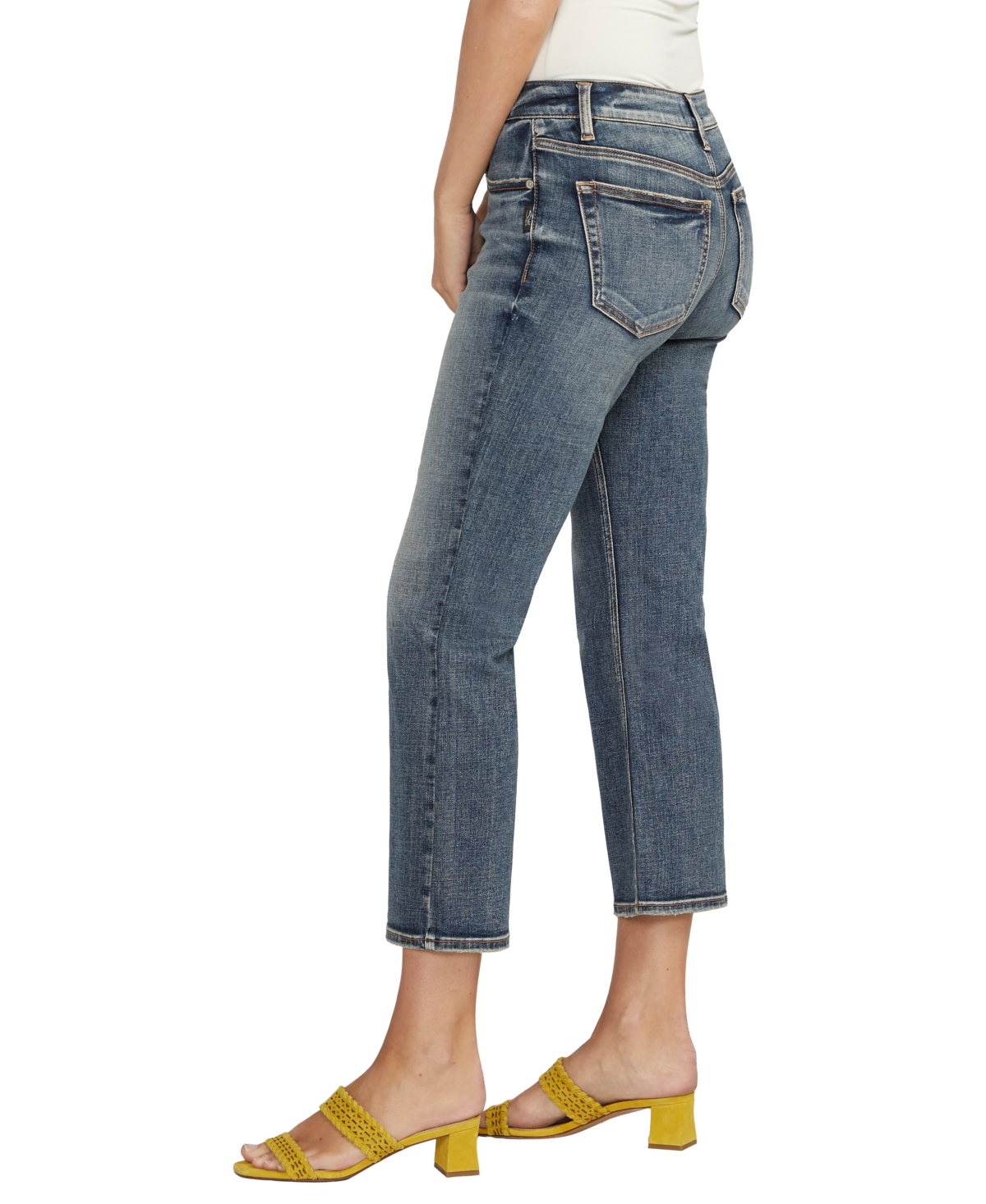 SILVER JEANS CO. WOMEN'S SUKI MID RISE CURVY FIT FLARE JEANS 