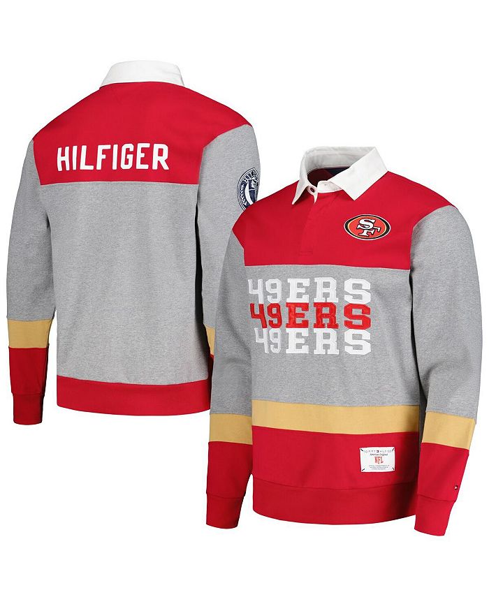 Tommy Hilfiger Men's Scarlet San Francisco 49ers Connor Oversized Rugby ...
