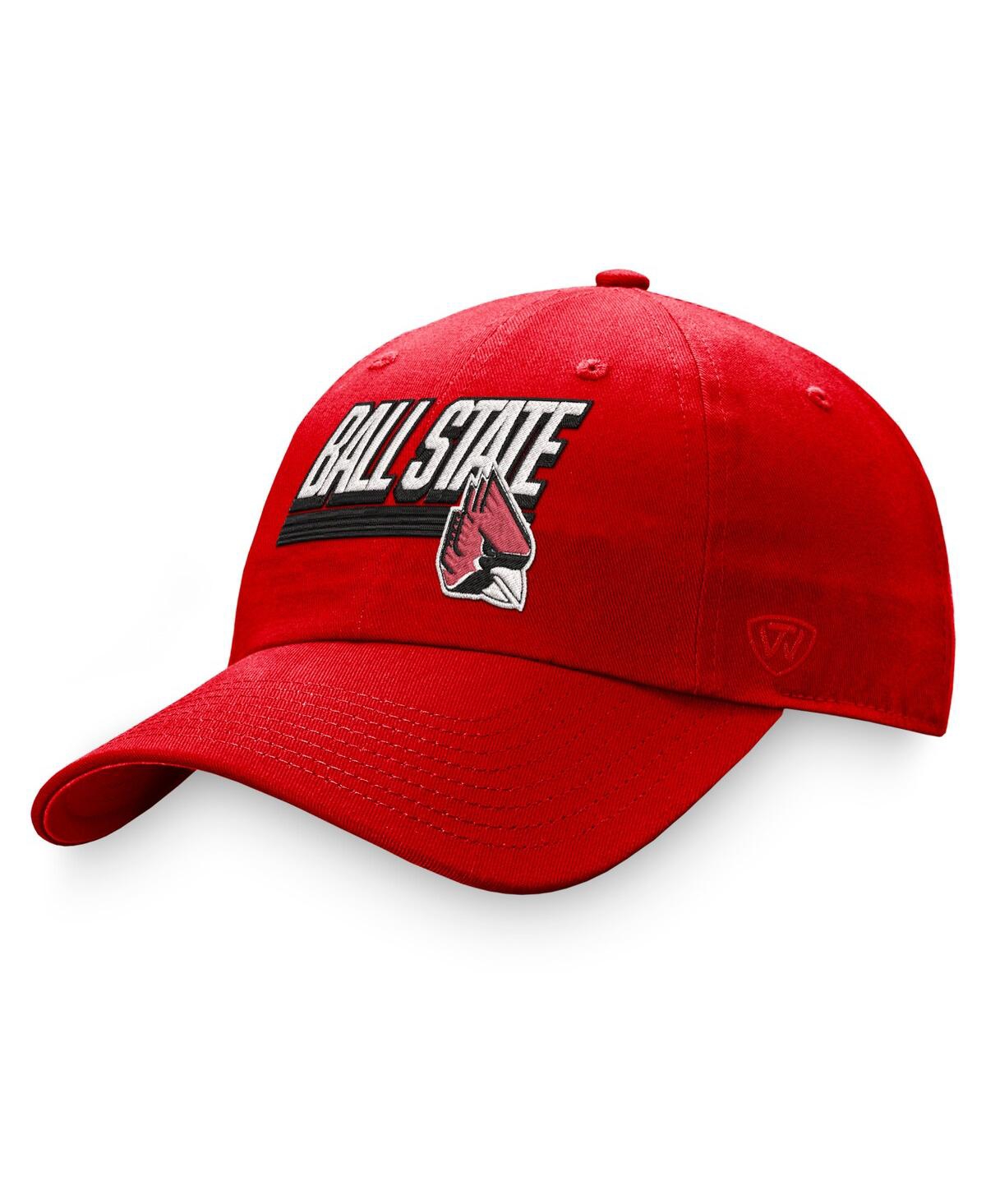 Top Of The World Men's  Cardinal Ball State Cardinals Slice Adjustable Hat