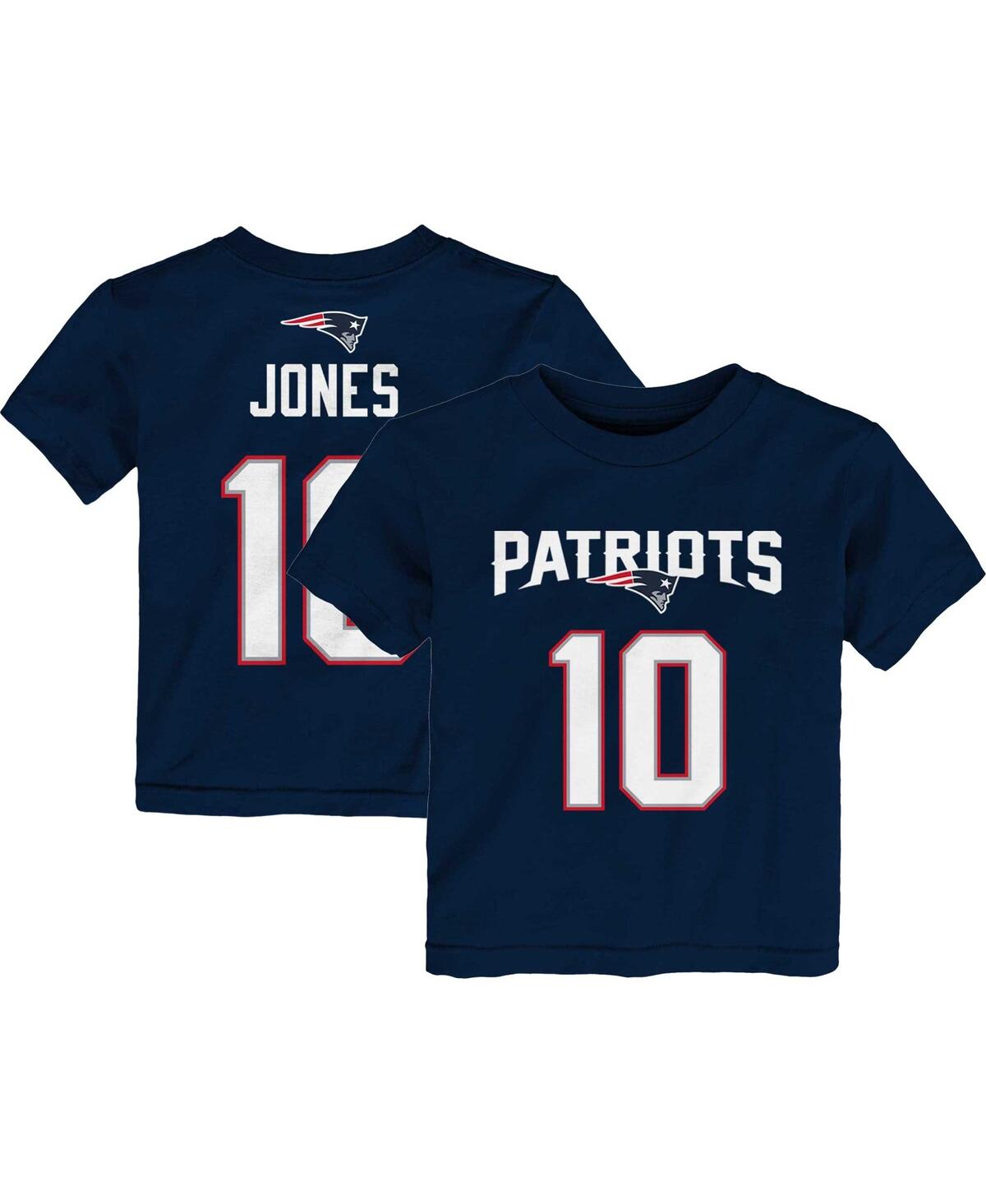 Shop Outerstuff Toddler Boys And Girls Mac Jones Navy New England Patriots Mainliner Player Name And Number T-shirt