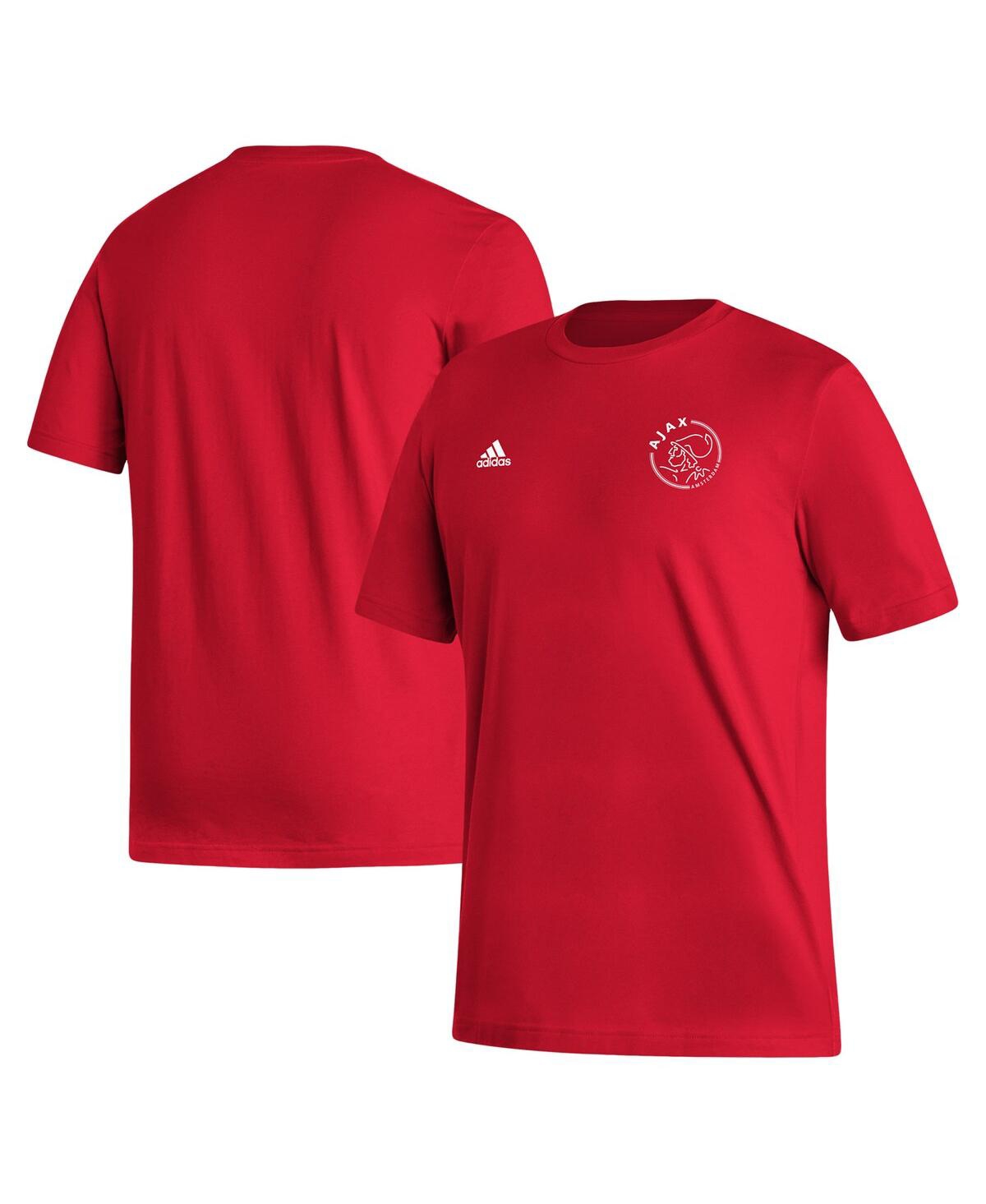 Shop Adidas Originals Men's Adidas Red Ajax Crest T-shirt
