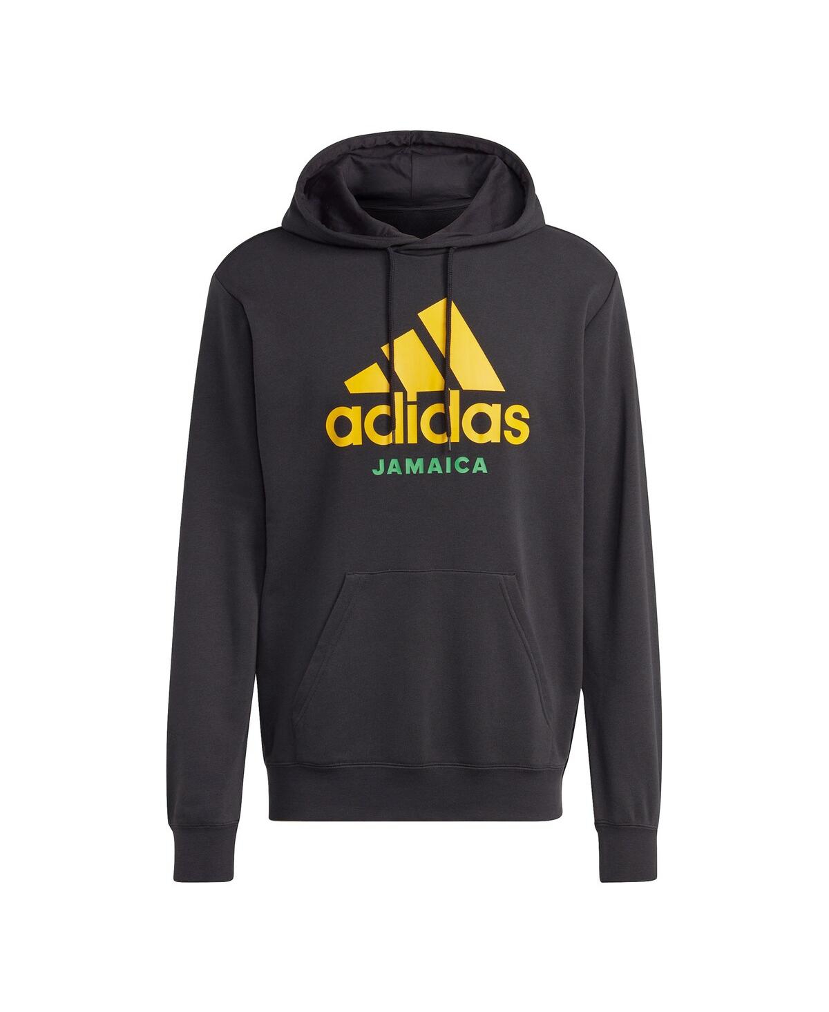 Shop Adidas Originals Men's Adidas Black Jamaica National Team Pullover Hoodie
